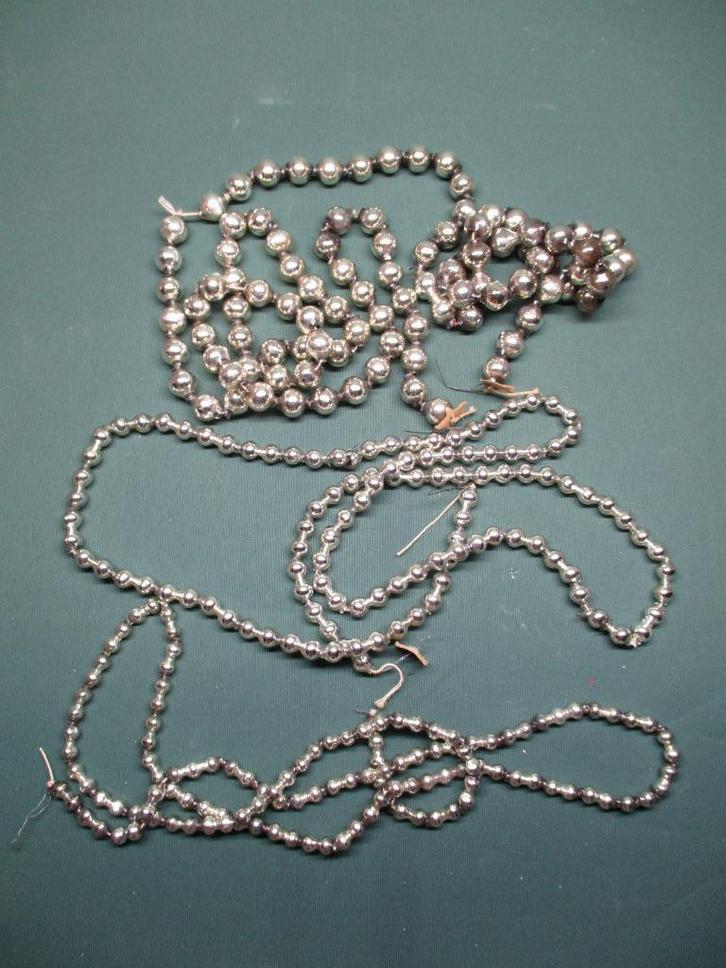 3 Keer een antieke vintage glazen ketting voor de kerstboom, Antiek en Kunst, Antiek | Emaille, Ophalen of Verzenden