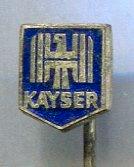 Kayser email op zilverkleurig naaimachines speldje ( B_187a), Verzamelen, Ophalen of Verzenden, Zo goed als nieuw, Transport, Speldje of Pin