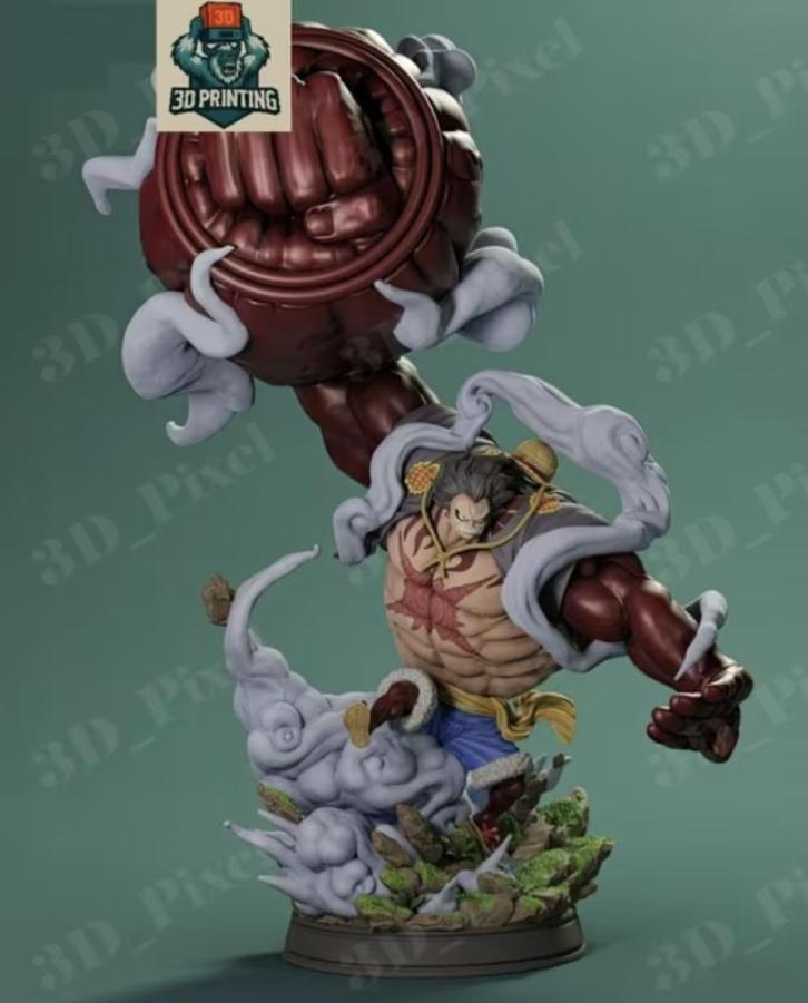 One Piece Luffy Gear 4 Statue – 16K Resin Print Ongeschilded, Verzamelen, Poppetjes en Figuurtjes, Nieuw, Ophalen of Verzenden