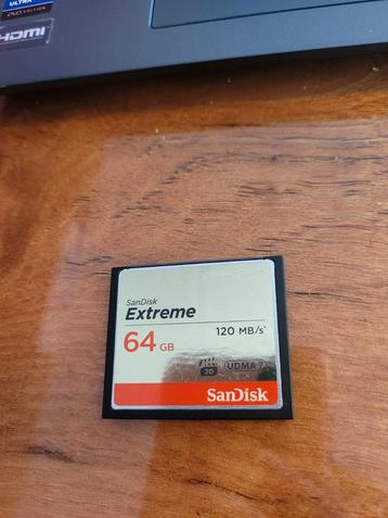 SanDisk Extreme CF 64GB 120MB/s beschikbaar voor biedingen