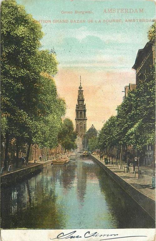 (381-136-009) Amsterdam Groenburgwal, Verzamelen, Ansichtkaarten | Nederland, Noord-Holland, Verzenden