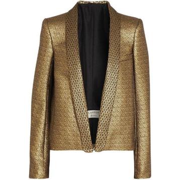 Nieuw Lanvin goud jacquard jacket, mt Fr 36