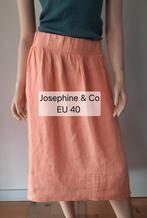 Nieuwe Josephine & Co Zalmroze 100% linnen rok  EU 40/L, Kleding | Dames, Josephine & Co, Maat 42/44 (L), Nieuw, Oranje