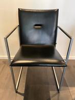 Arco leren frame stoelen zwart 8x, Huis en Inrichting, Stoelen, Ophalen, Zwart, Leer, Zo goed als nieuw