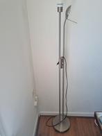 Staande lamp met leeslamp, Huis en Inrichting, Lampen | Vloerlampen, Ophalen, Gebruikt, Metaal, Modern