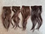 Haarstukken - donkerbruin - klemmetjes, Ophalen of Verzenden, Zo goed als nieuw, Pruik of Haarverlenging