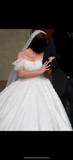 Elegante bruidsjurk trouwjurk gelin gelinlik M L verstelbaar, Ophalen of Verzenden, Zo goed als nieuw, Wit, Trouwjurk