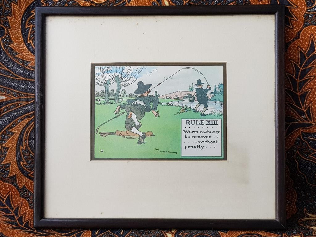 Mooie oude Perrier reclame litho uit Engeland 32,5 cm.