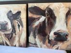 Koeien schilderijen- reproductie op canvas, Ophalen of Verzenden