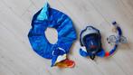 snorkelmasker S/M,  snorkelset en kinderopblaasband, Watersport en Boten, Snorkelen, Ophalen, Zo goed als nieuw, Snorkelmasker