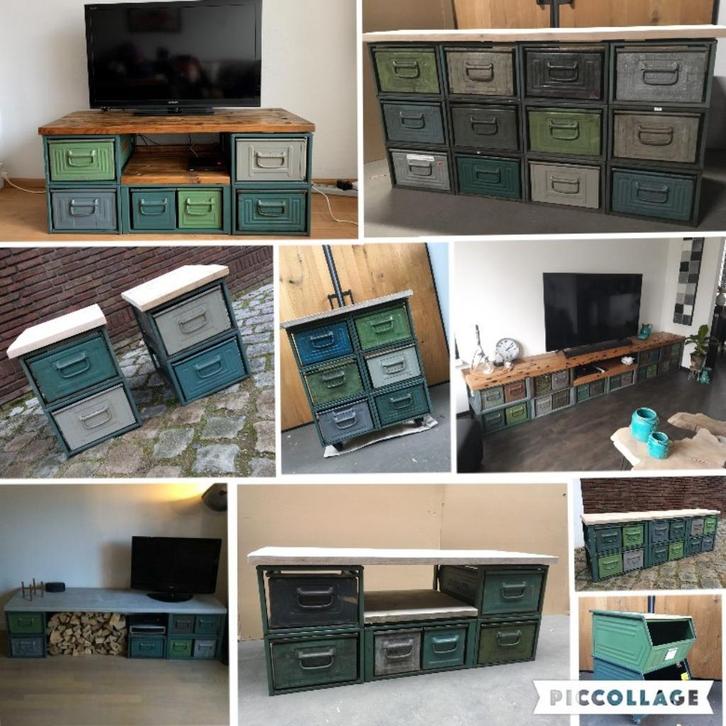 Modulaire Kasten Ladekast TV-kast Dressoir Wandkast SALE !!!, Huis en Inrichting, Kasten | Ladekasten, Metaal, Ophalen of Verzenden
