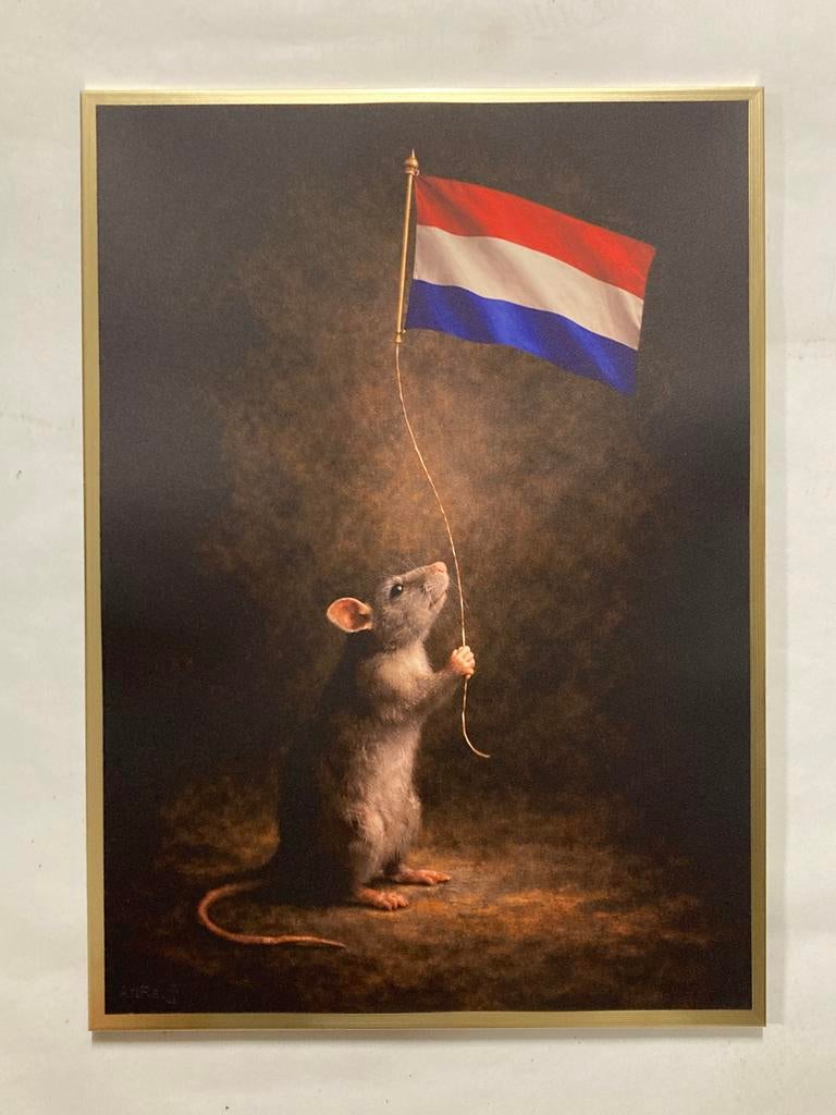 ArtRat : Ingelijste print. Inclusief certificaat., Ophalen of Verzenden