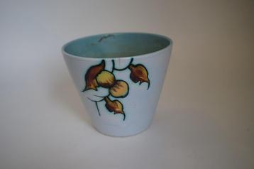 vintage cache pot keramiek bloempot Flora Gouda decor Paola beschikbaar voor biedingen