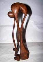 Vintage handgesneden houten sculptuur Moeder met kind.H.13cm, Verzamelen, Beelden en Beeldjes, Ophalen of Verzenden, Zo goed als nieuw