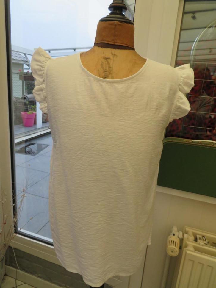Dames blouse made Italy maat 42/44, Kleding | Dames, Blouses en Tunieken, Zo goed als nieuw, Maat 42/44 (L), Wit, Ophalen of Verzenden