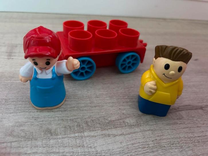 Kratje verzameling Duplo-achtige blokken, Kinderen en Baby's, Speelgoed | Bouwstenen, Gebruikt, Overige merken, Ophalen