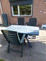 Tuinset tafel en 3 stoelen voor klein prijsje, Tuin en Terras, Ophalen, Kunststof, 3 zitplaatsen, Tuinset