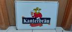 Emaillebord Kanterbräu bier (Emaillerie Belge), Ophalen of Verzenden, Zo goed als nieuw, Reclamebord, Plaat of Schild, Overige merken