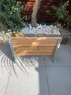 Solide muurbank gevelbank - hout met aluminium frame, Ophalen, Zo goed als nieuw, Hout