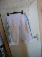 ADIDAS sport 7/8 broek wit blauw 42 -GRATIS zend, Verzenden, Wit, Maat 42/44 (L), Fitness of Aerobics