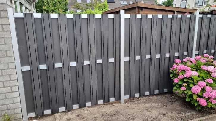 Composiet Schutting Douglas Grenen Hardhout, Tuin en Terras, Schuttingen, Nieuw, Kunststof, 1 tot 2 meter, Minder dan 3 meter