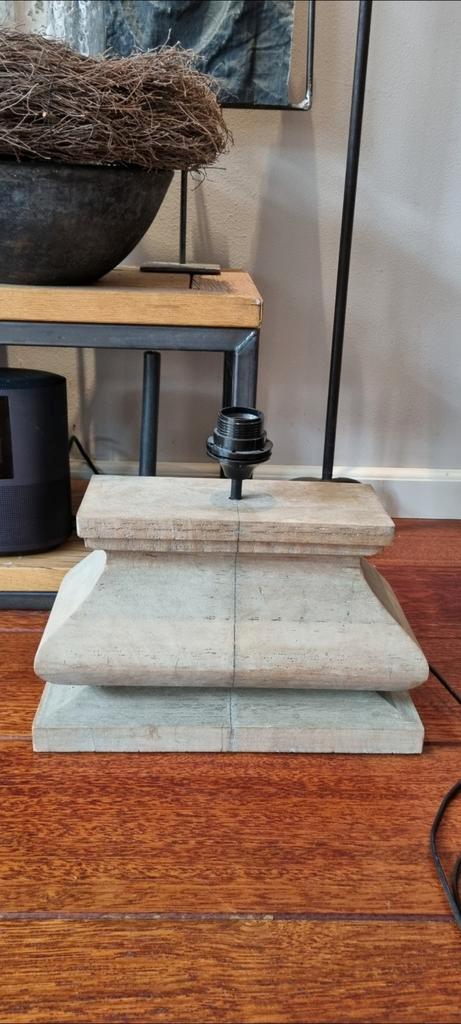 Houten Hoffz Lamp!, Huis en Inrichting, Lampen | Tafellampen, Gebruikt, Minder dan 50 cm, Hout, Ophalen