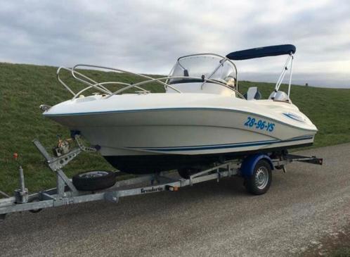 QuickSilver 555 Commander 90 pk Honda incl trailer, Watersport en Boten, Motorboten en Motorjachten, Gebruikt, Polyester, Tot 6 meter