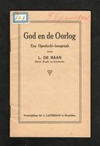 Boekwerkje tegen de 1e Wereldoorlog God en Oorlog, Oenkerk., Ophalen of Verzenden, Zo goed als nieuw