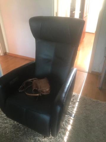Elektrische Lederen Sta-op Fauteuil - Zwart beschikbaar voor biedingen