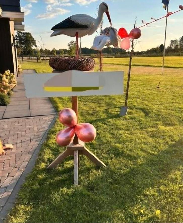 Ooievaar te huur, Kinderen en Baby's, Kraamcadeaus en Geboorteborden, Zo goed als nieuw, Ophalen of Verzenden