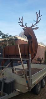 Cortenstaal 3D hert, Tuin en Terras, Ophalen, Metaal, Overige typen