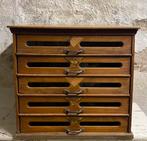 Brocante oude TUBCA garenkast / fourniturenkast 5 lades, Antiek en Kunst, Verzenden
