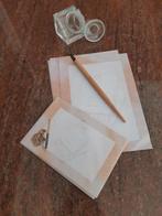 Vintage Inktpotje met Kroontjespen - Jaren 60, Ophalen of Verzenden