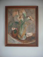 Olieverf schilderij. Bloemen 64 x 78 cm J d v G, Ophalen of Verzenden