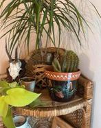 Vintage bloempot met sierlijke opdruk - medium formaat, Tuin en Terras, Bloempotten, Ophalen of Verzenden