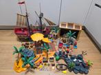 Playmobil grote piraten set (eiland, schip, schatkist), Ophalen of Verzenden, Gebruikt