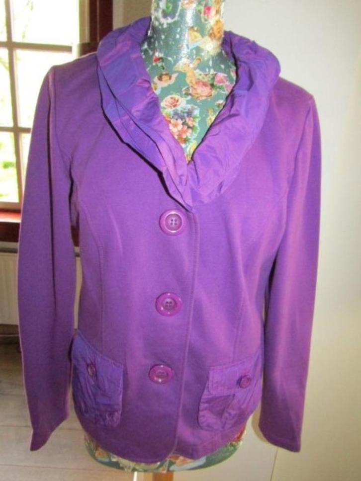 D524 Erfo Different mt 40 nieuw jasje paars roezelkraag, Kleding | Dames, Jasjes, Kostuums en Pakken, Nieuw, Jasje, Maat 38/40 (M)