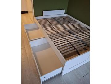 IKEA bed Brimnes wit met lades 140x200 beschikbaar voor biedingen