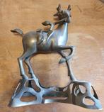Antieke Hand Gesneden bronzen Herten beeld, uniek!, Ophalen