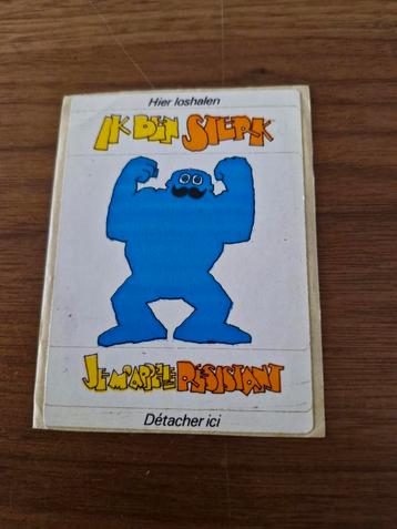 2352 Vintage 'Ik Ben Sterk' Cartoon Sticker beschikbaar voor biedingen