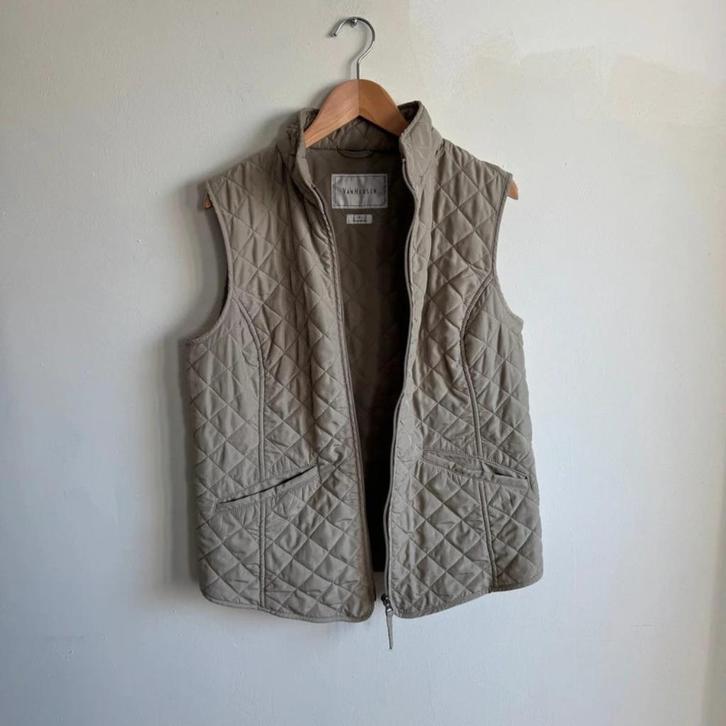 Vintage Bodywarmer/Vest maat M, Kleding | Dames, Bodywarmers, Zo goed als nieuw, Maat 38/40 (M), Beige, Ophalen of Verzenden