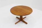 Vintage Deense ronde uitschuifbare eettafel tafel massief, Huis en Inrichting, Tafels | Eettafels, Ophalen, Gebruikt, Vijf personen of meer