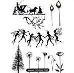 clear stamps Koets, dansende elfjes, kerstboom en meer NEW, Nieuw, Clearstamp, Ophalen of Verzenden