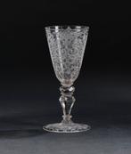 Antiek barok glas met familiewapen, 18e-eeuws, Ophalen of Verzenden