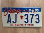 AJ 373 Minnesota - Celebrate - USA Kentekenplaat Nummerbord, Verzamelen, Overige Verzamelen, Ophalen of Verzenden, Gebruikt