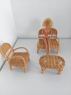 Barbie rieten meubels, Ophalen of Verzenden, Gebruikt, Barbie