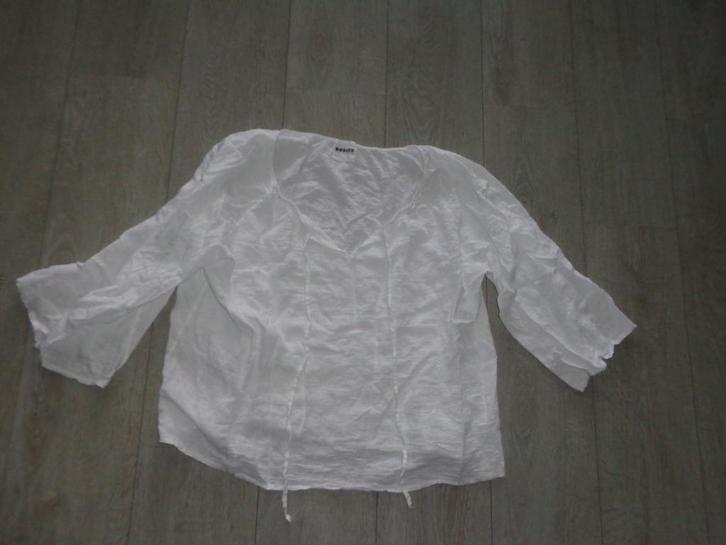 witte linnen damestuniek van Rodier, maat L, Kleding | Dames, Blouses en Tunieken, Zo goed als nieuw, Maat 42/44 (L), Wit, Ophalen of Verzenden