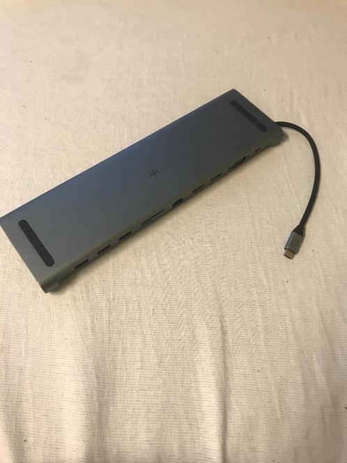 ISY Multiport Adapter 10 in 1, Computers en Software, Dockingstations, Zo goed als nieuw, USB-hub, Laptop, Ophalen of Verzenden