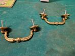 handgrepen ladegrepen messing vintage,2 stuks, Ophalen of Verzenden