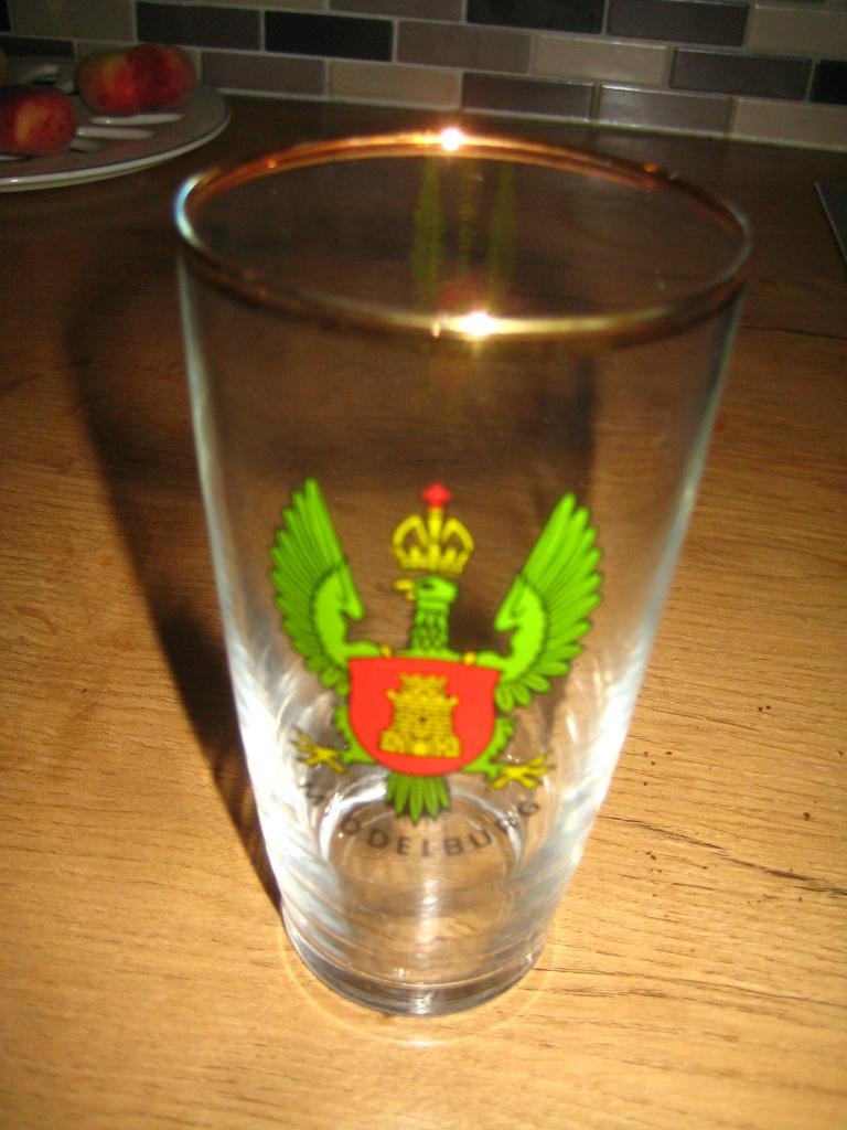 glas met het wapen van middelburg (souvenir), Ophalen of Verzenden